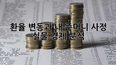 환율 변동과 내 주머니 사정: 실물 경제 분석