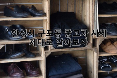 안성시 구포동 중고차 시세, 제대로 알아보자!
