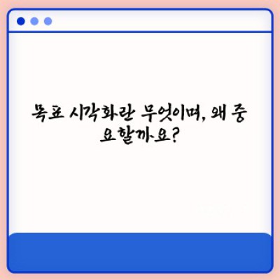 목표 달성을 위한 시각화 방법: 장점, 단점, 그리고 실제 적용 사례