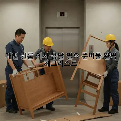 대전 원룸 이사, 용달 필요 준비물 완벽 체크리스트!