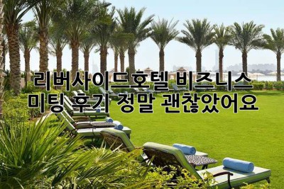 리버사이드호텔 비즈니스 미팅 후기: 정말 괜찮았어요! 👍
